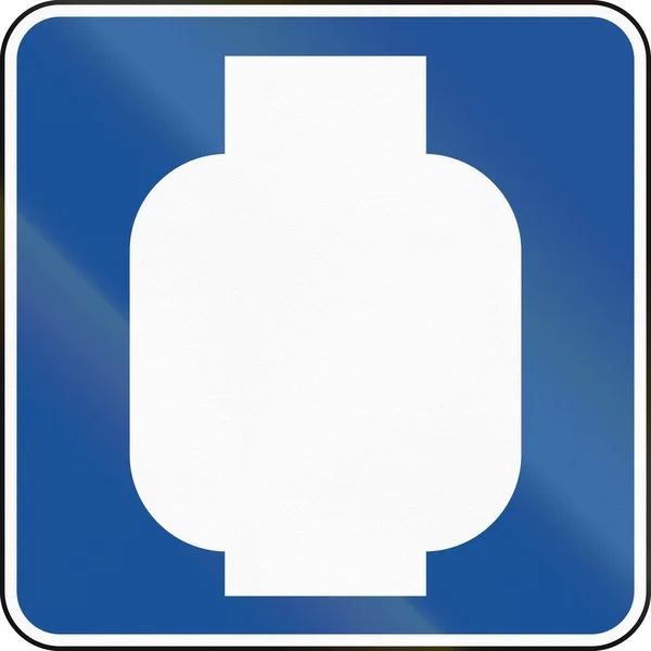 Stany Zjednoczone Mutcd droga znak drogowy - gaz propan dostępne — Zdjęcie stockowe