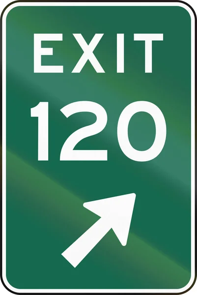 Сполучені Штати Mutcd дорожній знак - 120 виходу — стокове фото