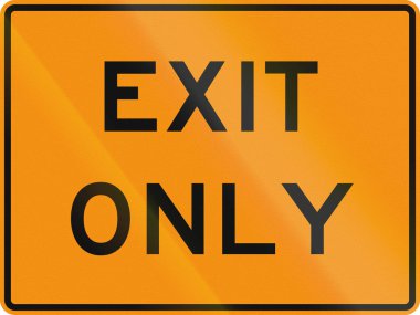 Amerika Birleşik Devletleri Mutcd yol işaret - sadece çıkış