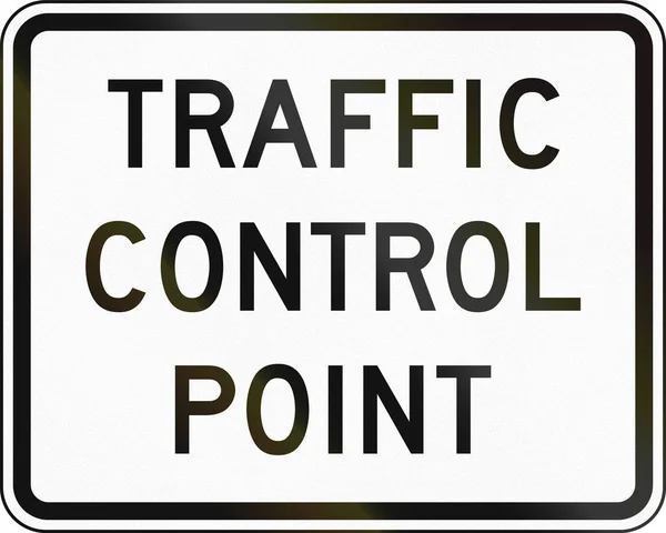 アメリカ合衆国 Mutcd 緊急道路標識 - トラフィック制御点 — ストック写真