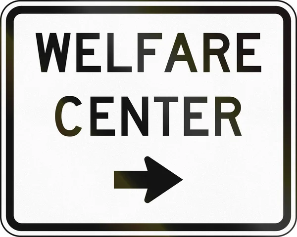 Stati Uniti MUTCD segnale stradale di emergenza - Welfare center — Foto Stock