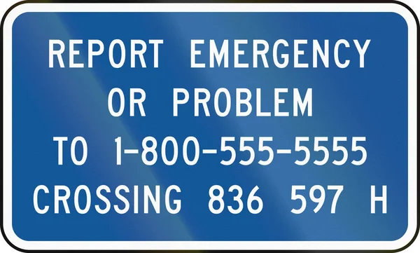 United States MUTCD road sign - Emergency number — Stock Photo, Image