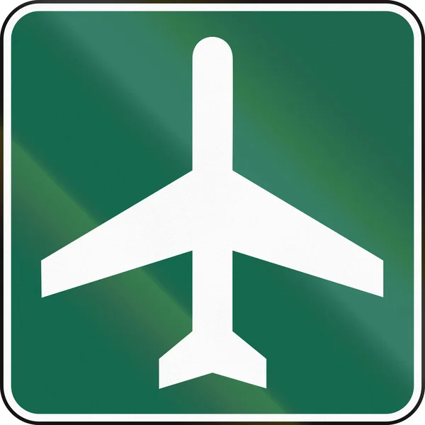 Estados Unidos MUTCD sinal de estrada - Aeroporto — Fotografia de Stock
