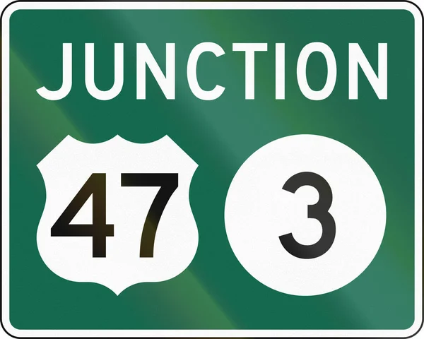 United States MUTCD guide road sign - Junction — Stock Photo, Image