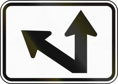 Amerika Birleşik Devletleri Mutcd Kılavuzu yol işaret - Lane yön