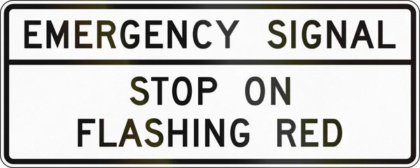 Estados Unidos sinal de estrada MUTCD - Sinal de emergência — Fotografia de Stock