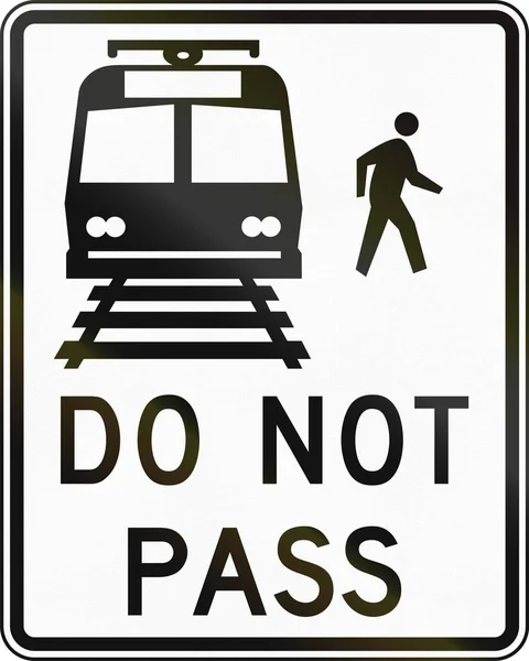 Verenigde Staten Mutcd verkeersbord - don't pass — Stockfoto