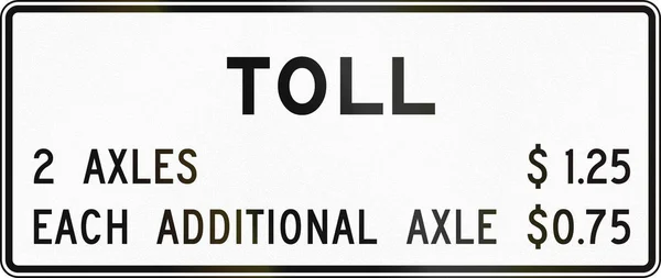 United States MUTCD road sign - Toll — Stock Photo, Image