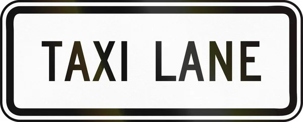 Amerika Birleşik Devletleri Mutcd yasal yol işaret - taksi lane — Stok fotoğraf