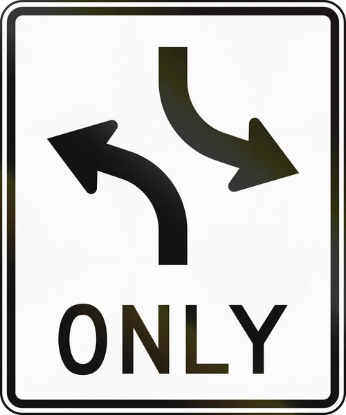 United States MUTCD regulatory road sign - Only left turn — Stock Photo, Image