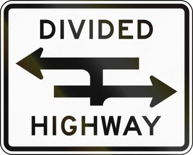 Amerika Birleşik Devletleri Mutcd yol işaret - bölünmüş Otoban