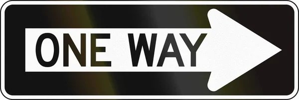 United States MUTCD road sign - One way to the right — Stock Photo, Image