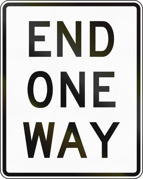 États-Unis Panneau routier MUTCD - End one-way road — Photo