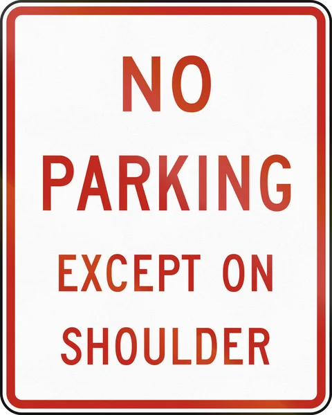 États-Unis MUTCD signalisation routière réglementaire - Pas de stationnement — Photo