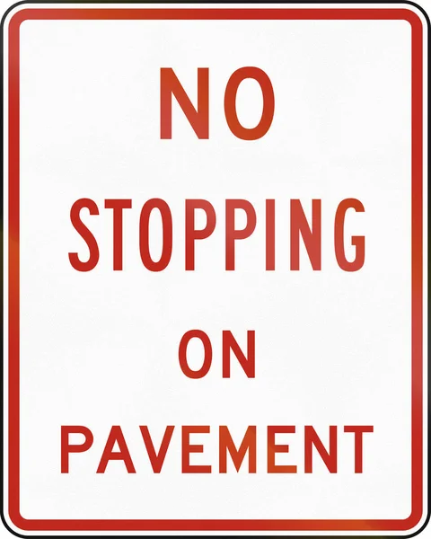 United States MUTCD regulatory road sign - No stop — стоковое фото