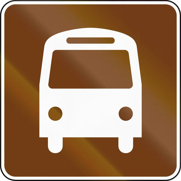 United States MUTCD guide road sign - Bus station — Stock Photo, Image