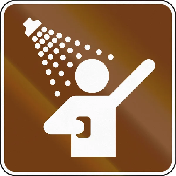 United States MUTCD guide road sign - Shower — Stockfoto