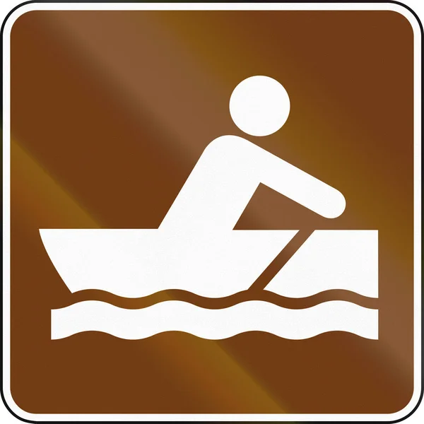 Estados Unidos MUTCD guia de sinalização rodoviária - Rowboat — Fotografia de Stock