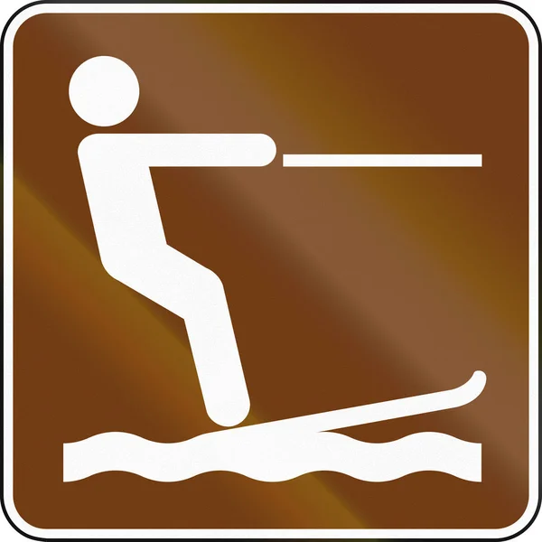 Estados Unidos MUTCD guía de señalización vial - Esquí acuático —  Fotos de Stock