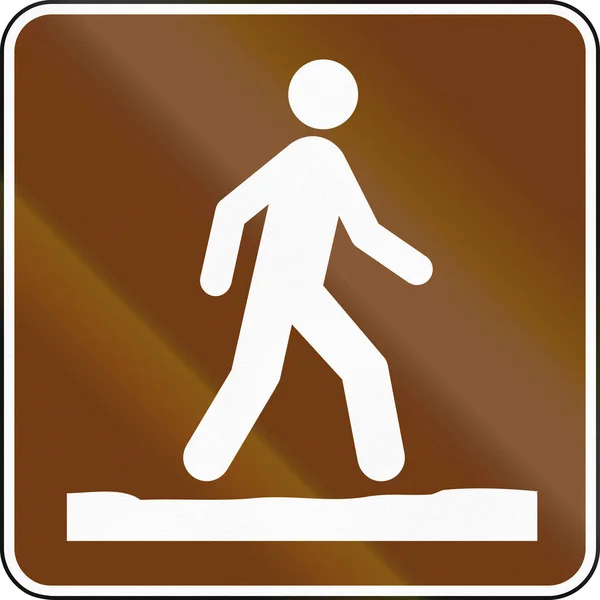 Stany Zjednoczone Mutcd Przewodnik znak drogowy - pobyt na szlak — Zdjęcie stockowe