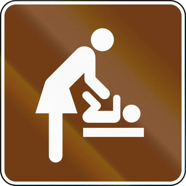 Etats-Unis MUTCD guide panneau de signalisation - Baby Changing Station — Photo