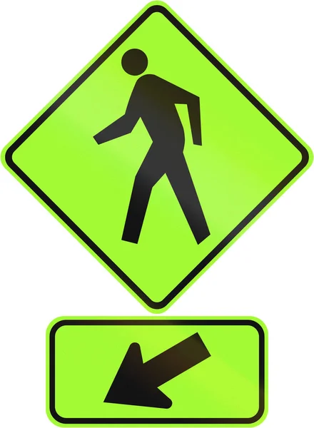 Mutcd Egyesült Államok road figyelmeztető jel szerelvény — Stock Fotó