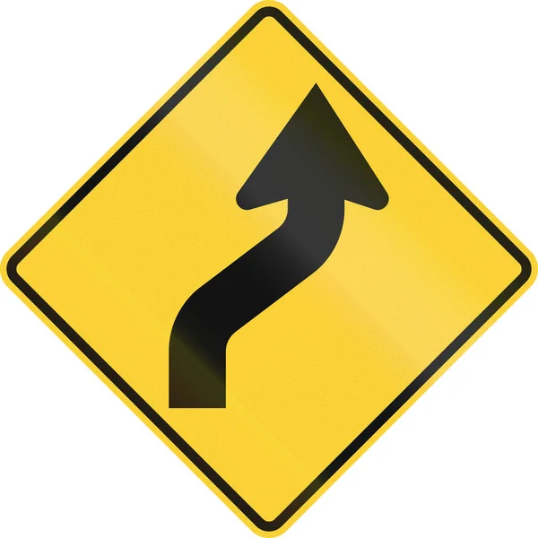 United States Warning Road Sign — Stock Photo, Image