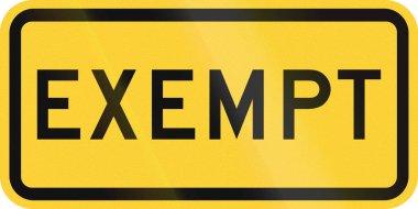 Amerika Birleşik Devletleri Mutcd yol işaret - muaf