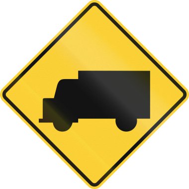 Amerika Birleşik Devletleri uyarı yol işareti - kamyon Mutcd