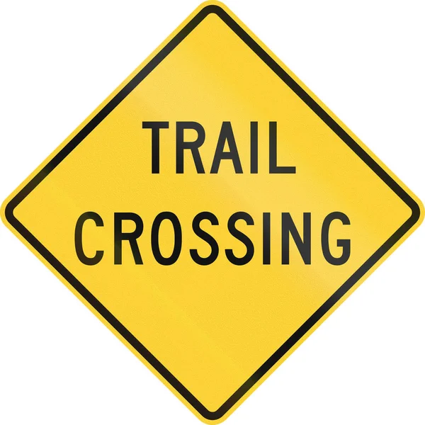 Stati Uniti MUTCD cartello stradale - Trail crossing — Foto Stock