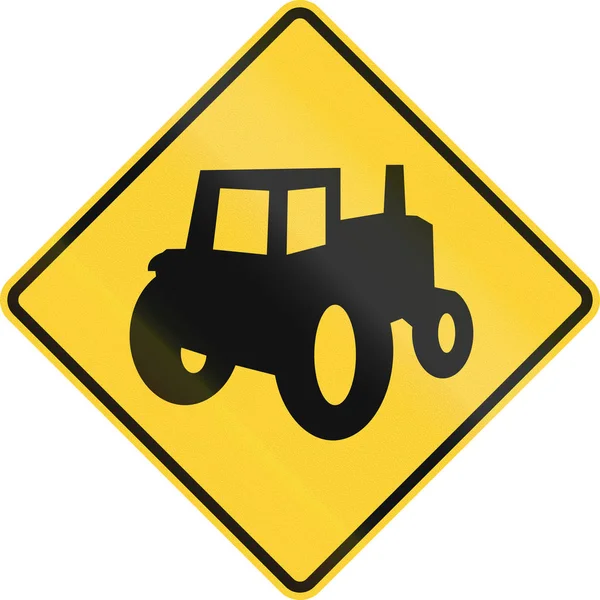 Señal de tráfico MUTCD de Estados Unidos - Tractor —  Fotos de Stock