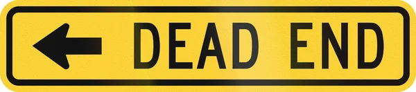 Сполучені Штати Mutcd попередження про дорожній знак - глухий кут — стокове фото