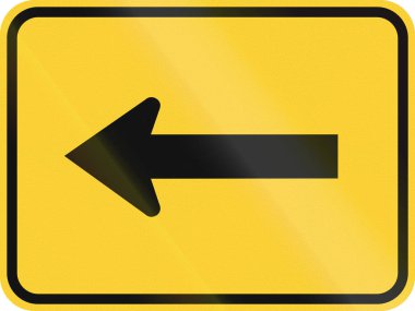 Amerika Birleşik Devletleri Mutcd uyarı yol işareti - yön işareti altı