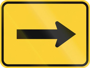 Amerika Birleşik Devletleri Mutcd uyarı yol işareti - yön işareti altı