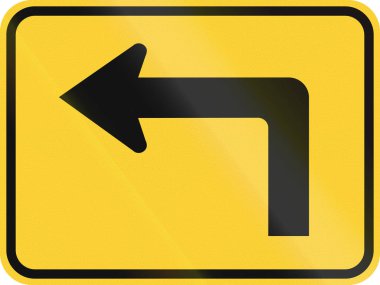 United States MUTCD warning road sign - Direction sign clipart