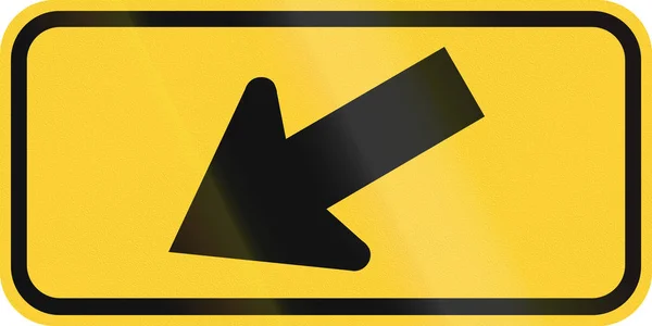 Ηνωμένες Πολιτείες Mutcd προειδοποίηση οδικό σήμα - σήμα κατεύθυνση του — Φωτογραφία Αρχείου