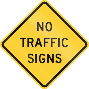 Amerika Birleşik Devletleri Mutcd yol işaret - hiçbir trafik işaretleri
