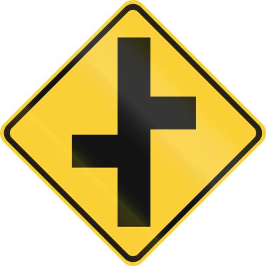 Amerika Birleşik Devletleri uyarı yol işareti - ofset yollar Mutcd