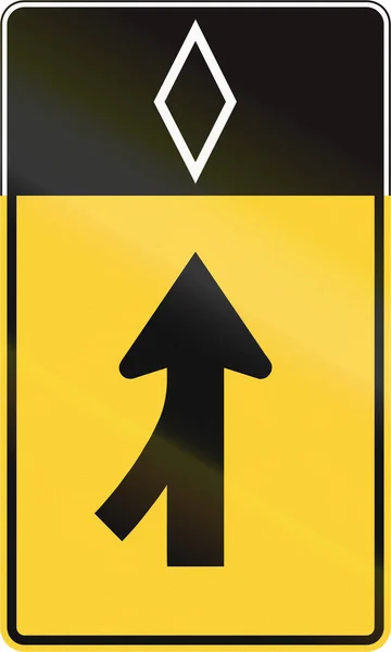 Vereinigte Staaten mutcd Verkehrszeichen - Merge Lane — Stockfoto