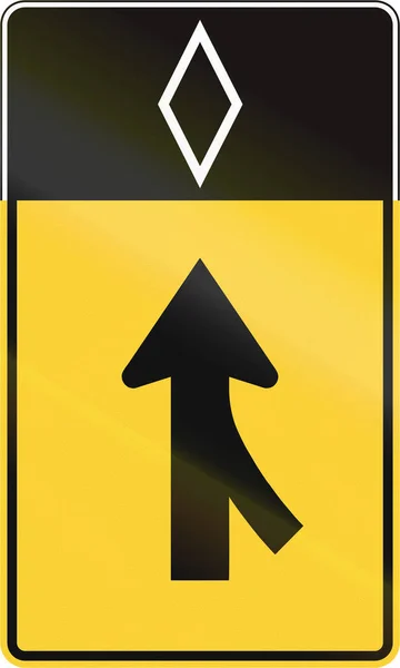 Amerika Birleşik Devletleri Mutcd yol işaret - birleştirme lane — Stok fotoğraf