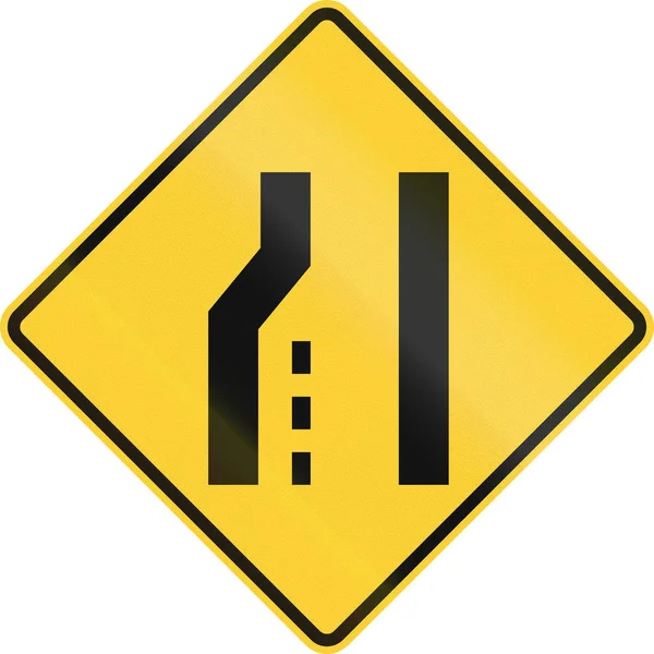 미국 경고도로 표지판 — 스톡 사진