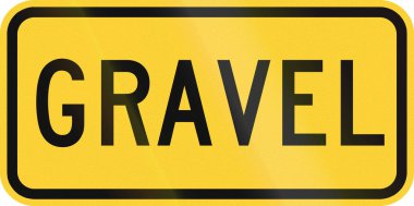 Amerika Birleşik Devletleri Mutcd uyarı yol işareti - çakıl