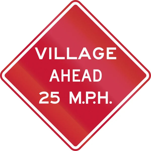 Ruchu Zaloguj się ostrzeżenie Stany wsi naprzód z speed Doradczego — Zdjęcie stockowe