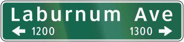Road sign used in the US state of Virginia - Street name clipart