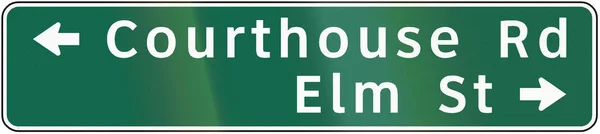 Road sign used in the US state of Virginia - Street names — Stock Photo, Image