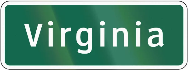 Road sign used in the US state of Virginia - Virginia — Stock Photo, Image