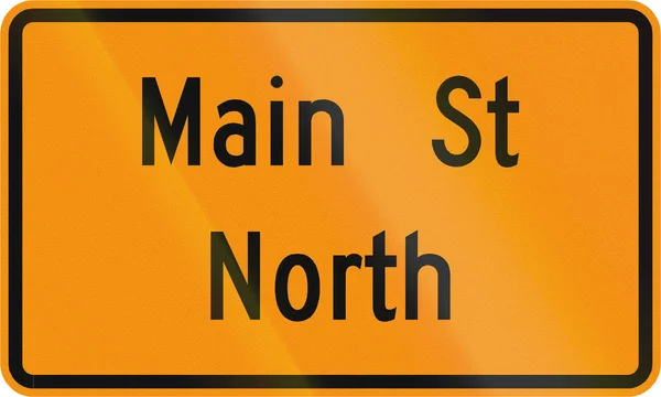 Road sign used in the US state of Virginia - Temporary street name sign — Stock Photo, Image