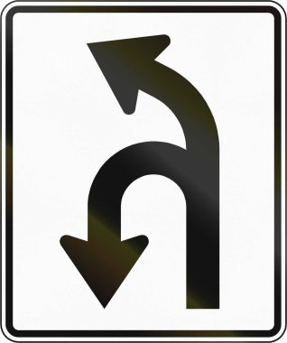 Yol işaret ABD'de kullanılan döner izin Virginia devlet-