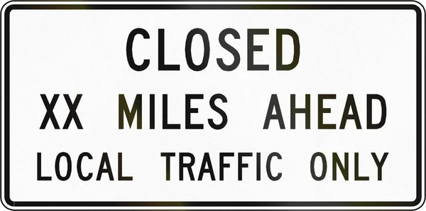 Straßenschild im US-Bundesstaat Virginia - geschlossen — Stockfoto