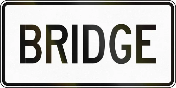 Road sign used in the US state of Virginia - Bridge — Stock Photo, Image